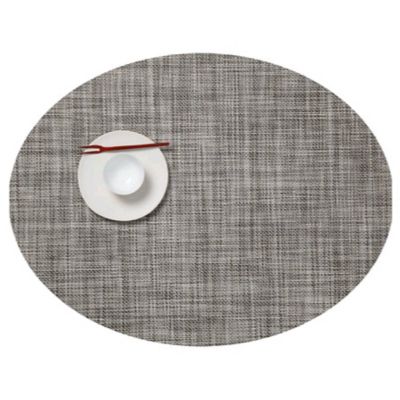 Mini Basketweave Oval Tablemat (Gravel) - OPEN BOX