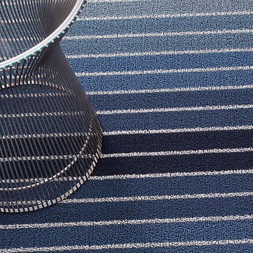 Block Stripe Shag Indoor/Outdoor Mat