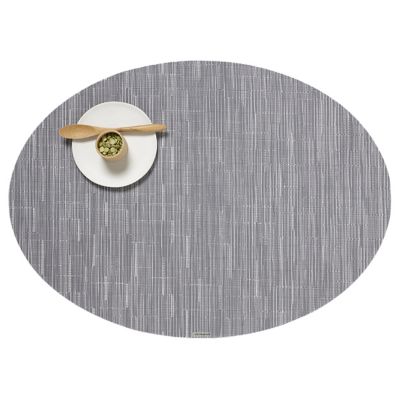 Bamboo Oval Placemat (Fog) - OPEN BOX
