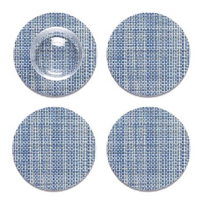 Mini Basketweave Round Coasters, Set of 4