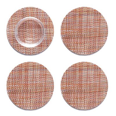 Mini Basketweave Round Coasters, Set of 4