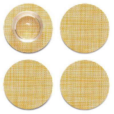 Mini Basketweave Round Coasters, Set of 4