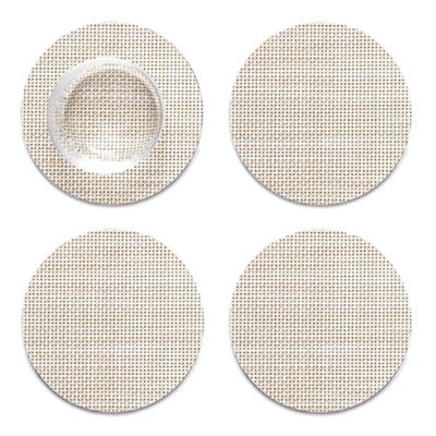 Mini Basketweave Round Coasters, Set of 4