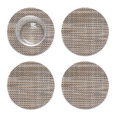 Mini Basketweave Round Coasters, Set of 4