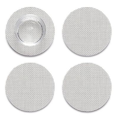Mini Basketweave Round Coasters, Set of 4