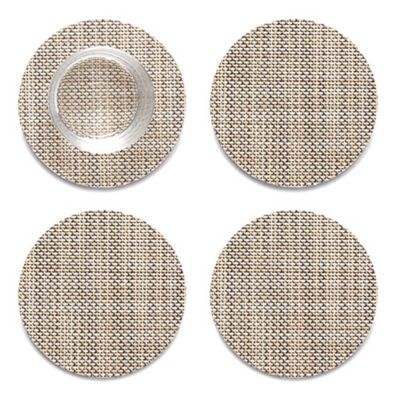 Mini Basketweave Round Coasters, Set of 4