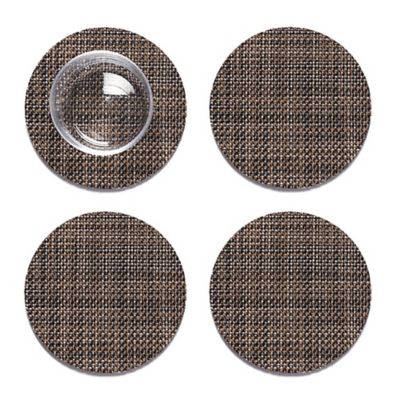 Mini Basketweave Round Coasters, Set of 4