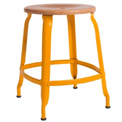 Nicolle Wood & Metal Low Stool