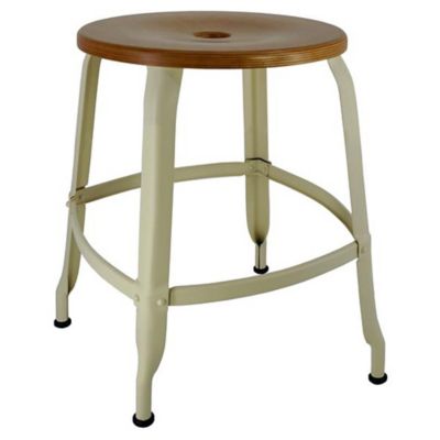 Nicolle Wood & Metal Low Stool