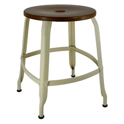 Nicolle Wood & Metal Low Stool