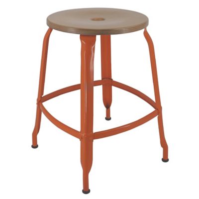 Nicolle Wood & Metal Low Stool