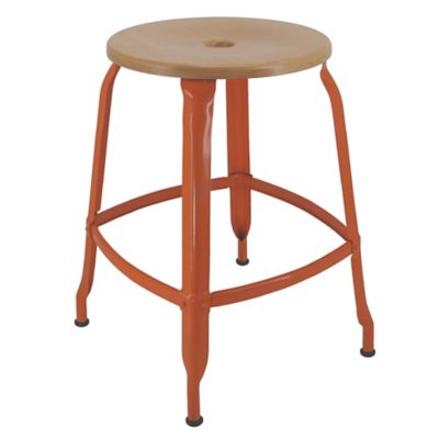 Nicolle Wood & Metal Low Stool