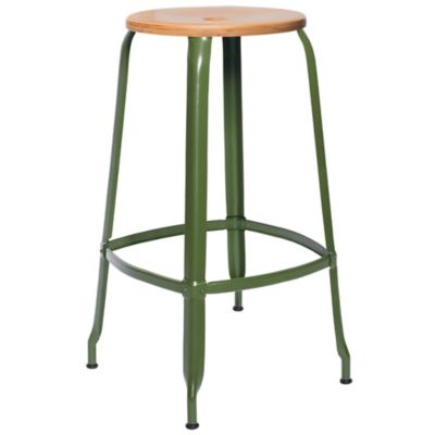 Nicolle Wood & Metal Bar & Counter Stool