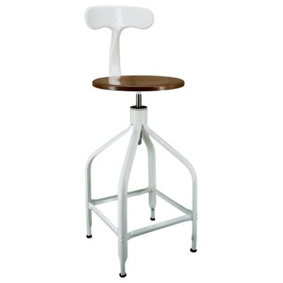 Nicolle Dessinateur Adjustable Bar/Counter Stool with Backrest