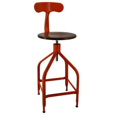 Nicolle Dessinateur Adjustable Bar/Counter Stool with Backrest