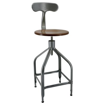 Nicolle Dessinateur Adjustable Bar/Counter Stool with Backrest