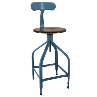 Nicolle Dessinateur Adjustable Bar/Counter Stool with Backrest