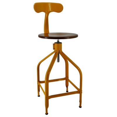 Nicolle Dessinateur Adjustable Bar/Counter Stool with Backrest