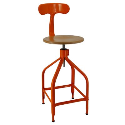 Nicolle Dessinateur Adjustable Bar/Counter Stool with Backrest