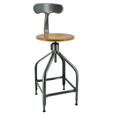 Nicolle Dessinateur Adjustable Bar/Counter Stool with Backrest