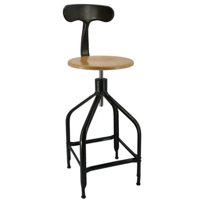 Nicolle Dessinateur Adjustable Bar/Counter Stool with Backrest