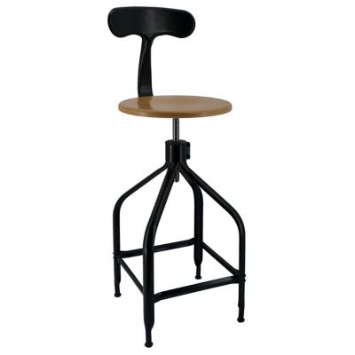 Nicolle Dessinateur Adjustable Bar/Counter Stool with Backrest
