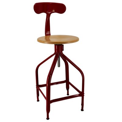 Nicolle Dessinateur Adjustable Bar/Counter Stool with Backrest