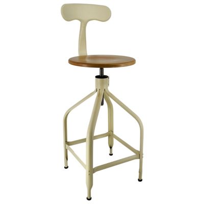 Nicolle Dessinateur Adjustable Bar/Counter Stool with Backrest