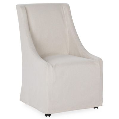 Warwick Upholstered Rolling Dining Chair