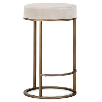 Quinn Counter Stool (Natural with Brass) - OPEN BOX