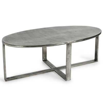 Flores Oval Coffee Table (Nickel) - OPEN BOX