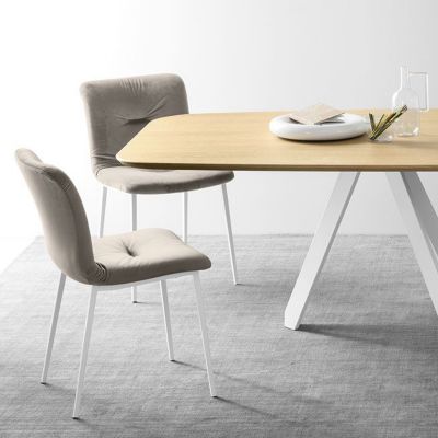 Annie Soft Upholstered Metal Chair by Calligaris at Lumens