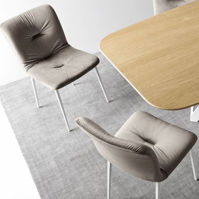 Annie Soft Upholstered Metal Chair by Calligaris at Lumens