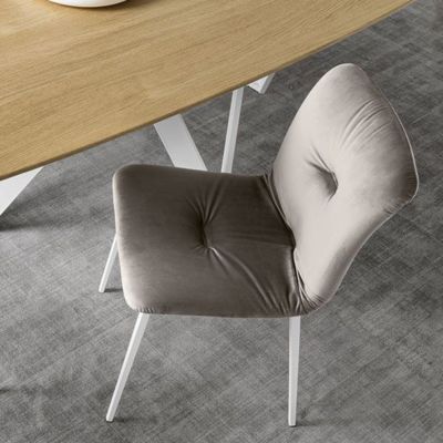 Annie Soft Upholstered Metal Chair by Calligaris at Lumens