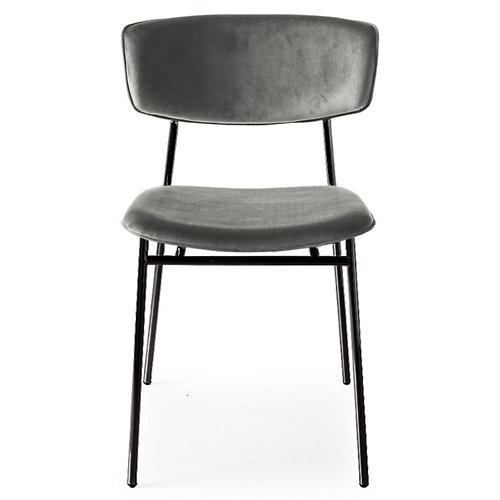 Fifties Upholstered Metal Chair