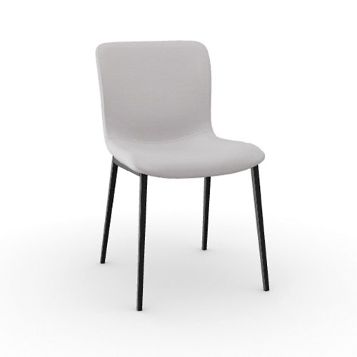 Annie Upholstered Metal Chair - Leather