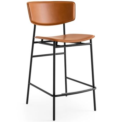 Fifties Upholstered Metal Stool