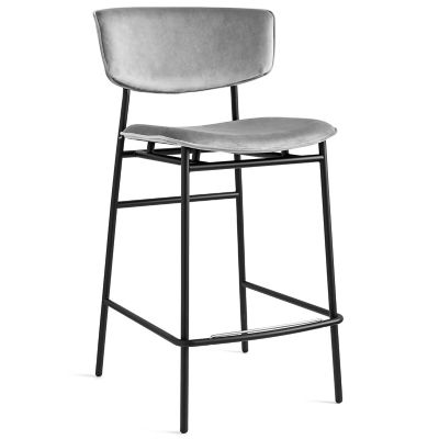 Fifties Upholstered Metal Stool