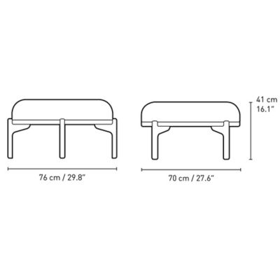 RF1903F Sideways Footstool by Carl Hansen at