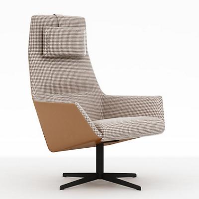 Qing Swivel High Back Lounge Chair