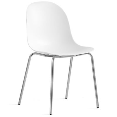 Academy Metal Base Chair (Chrome with White) - OPEN BOX