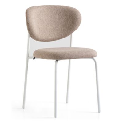 Cozy Chair (Taupe Cros Fabric|Matte Optic White) - OPEN BOX