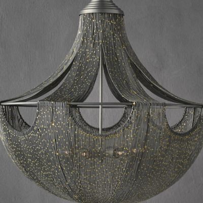 Eduardo Chandelier By Currey And, Antique Chainmail Chandelier Uk