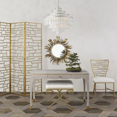 Shown in Opaque White with Contemporary Silver Leaf finish, in use