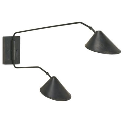 Serpa 2-Light Wall Sconce (French Black w/ Gold) - OPEN BOX