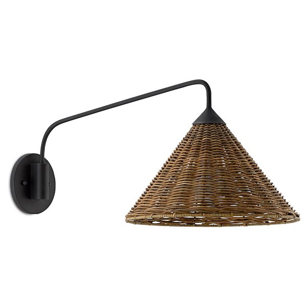 Basket Swing Arm Wall Sconce By Currey, Arc Swing Arm Wall Lamp
