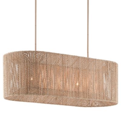 Shown in Natural Rope and Beige finish, lit