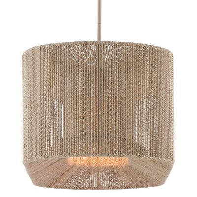 Shown in Natural Rope and Beige finish, lit