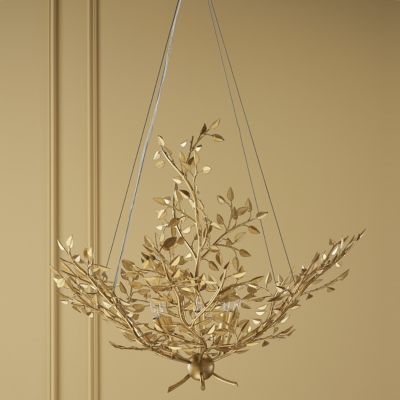 Golden Finish Hooks with Decorative Golden Leaf Line 3 capacity