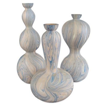 Calm Sea Marbleized Vase Set of 3